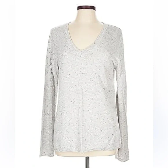 Stitches And Stripes V Neck Pullover Sweater in Heather Gray Sz L - Picture 2 of 7